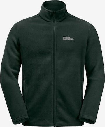 JACK WOLFSKIN Athletic Fleece Jacket 'Winterstein' in Black: front