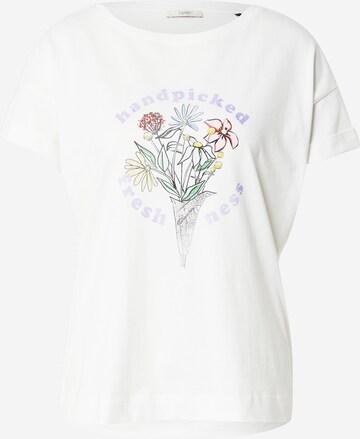 ESPRIT T-shirt i vit: framsida