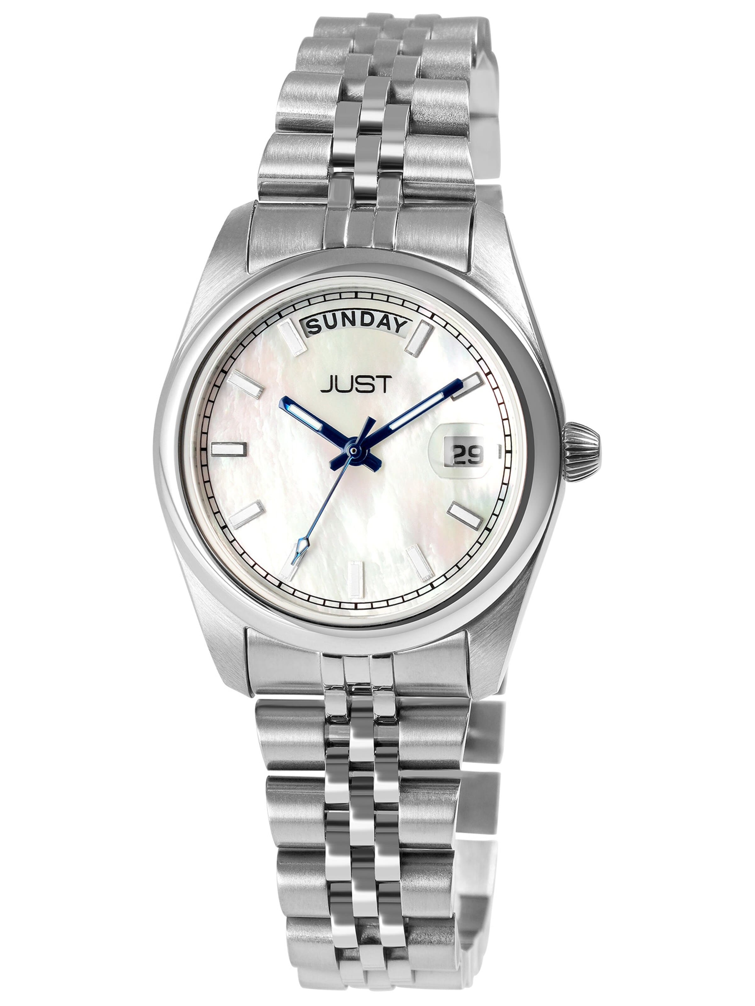 JUST Analog Watch 'Datumsanzeige' in Silver