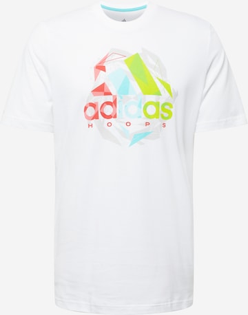 balts ADIDAS PERFORMANCE Sporta krekls 'Badge Of Sport': no priekšpuses