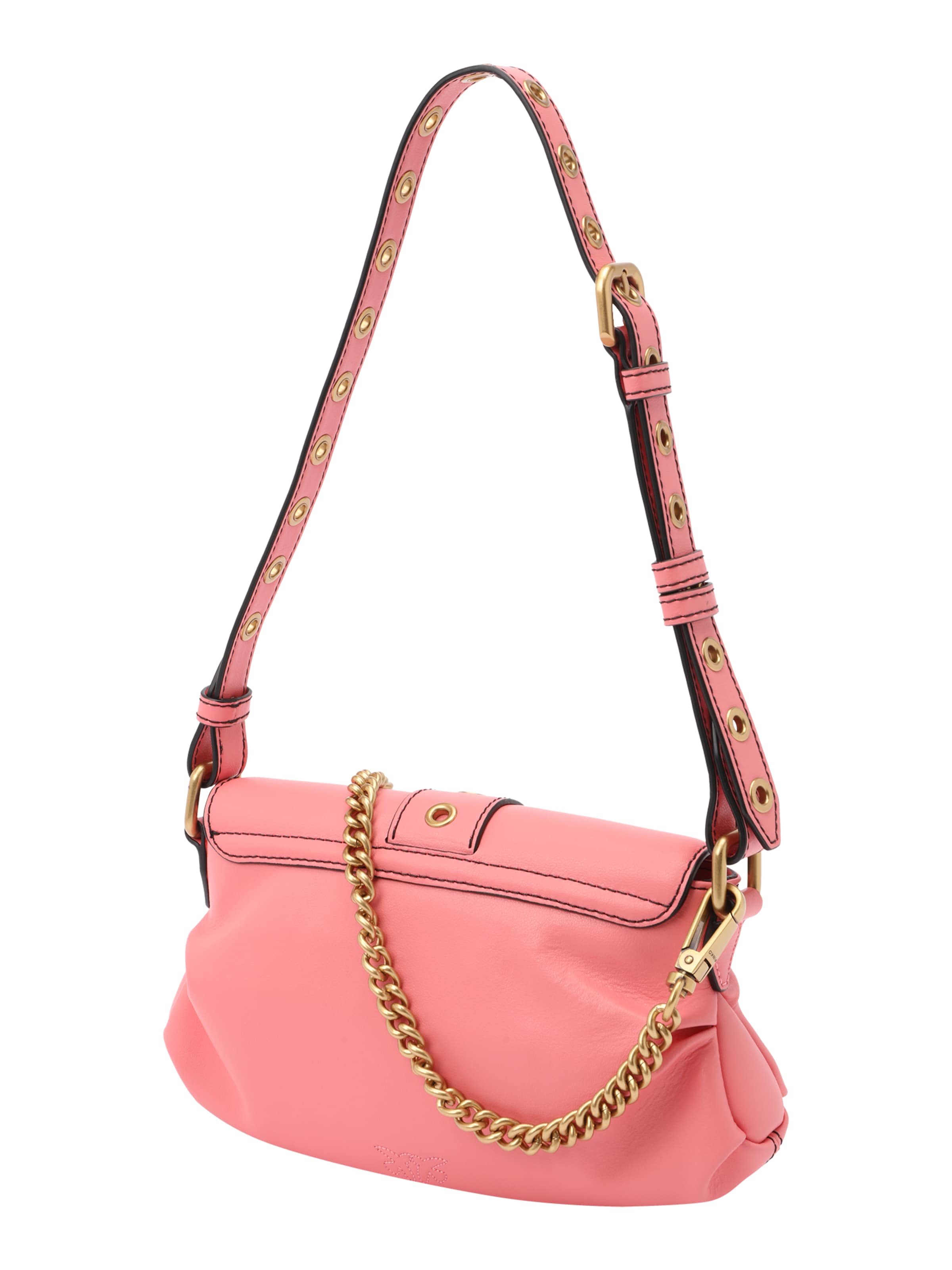 PINKO - Mala de ombro em rosa: lateral