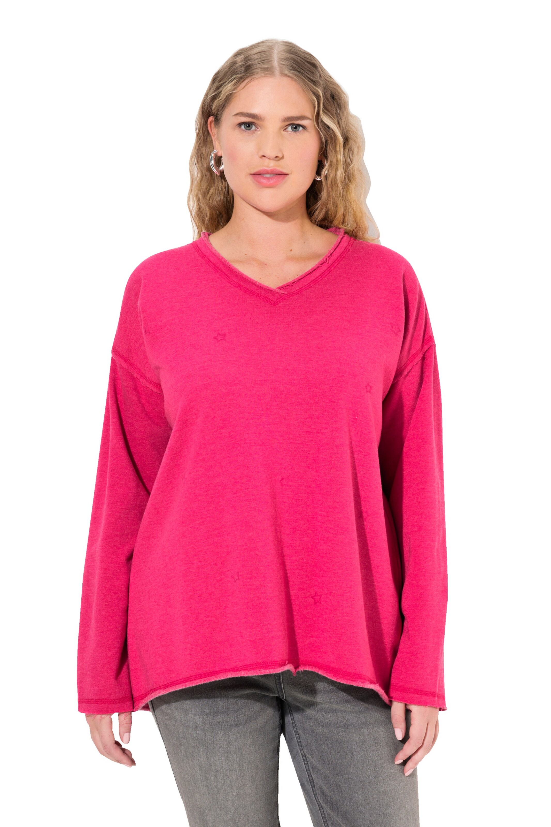 Ulla Popken Sweatshirt in Pink: Vorderseite