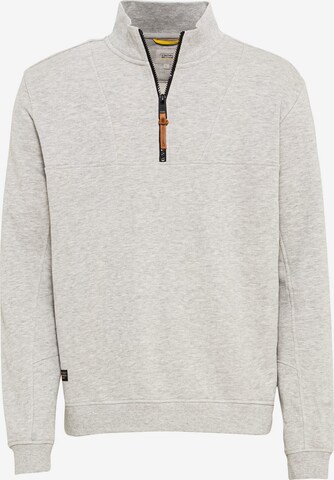 CAMEL ACTIVE Meliertes Sweatshirt mit Stehkragen in Grau: predná strana