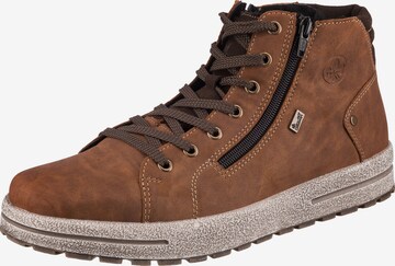 RIEKER Lace-Up Boots in Brown: front