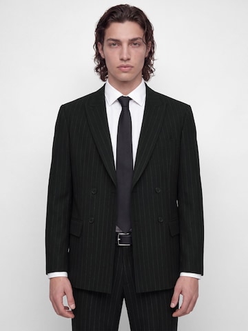 JACK & JONES - Ajuste estrecho Chaqueta saco en negro: frente