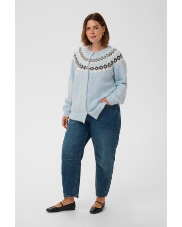 KAFFE CURVE Knit cardigan in Blue
