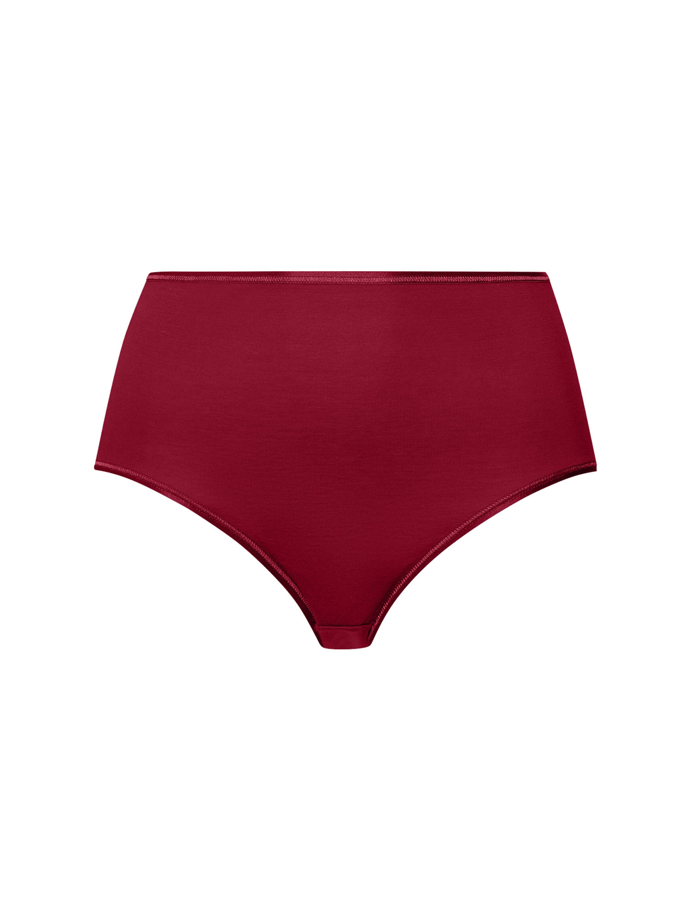 Slip ' Cotton Seamless ' Hanro en rouge : devant