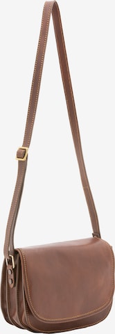 Sac à bandoulière Viola Castellani en marron : devant