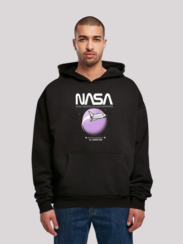 F4NT4STIC Sweatshirt 'NASA Shuttle Orbit' in Schwarz: Vorderseite