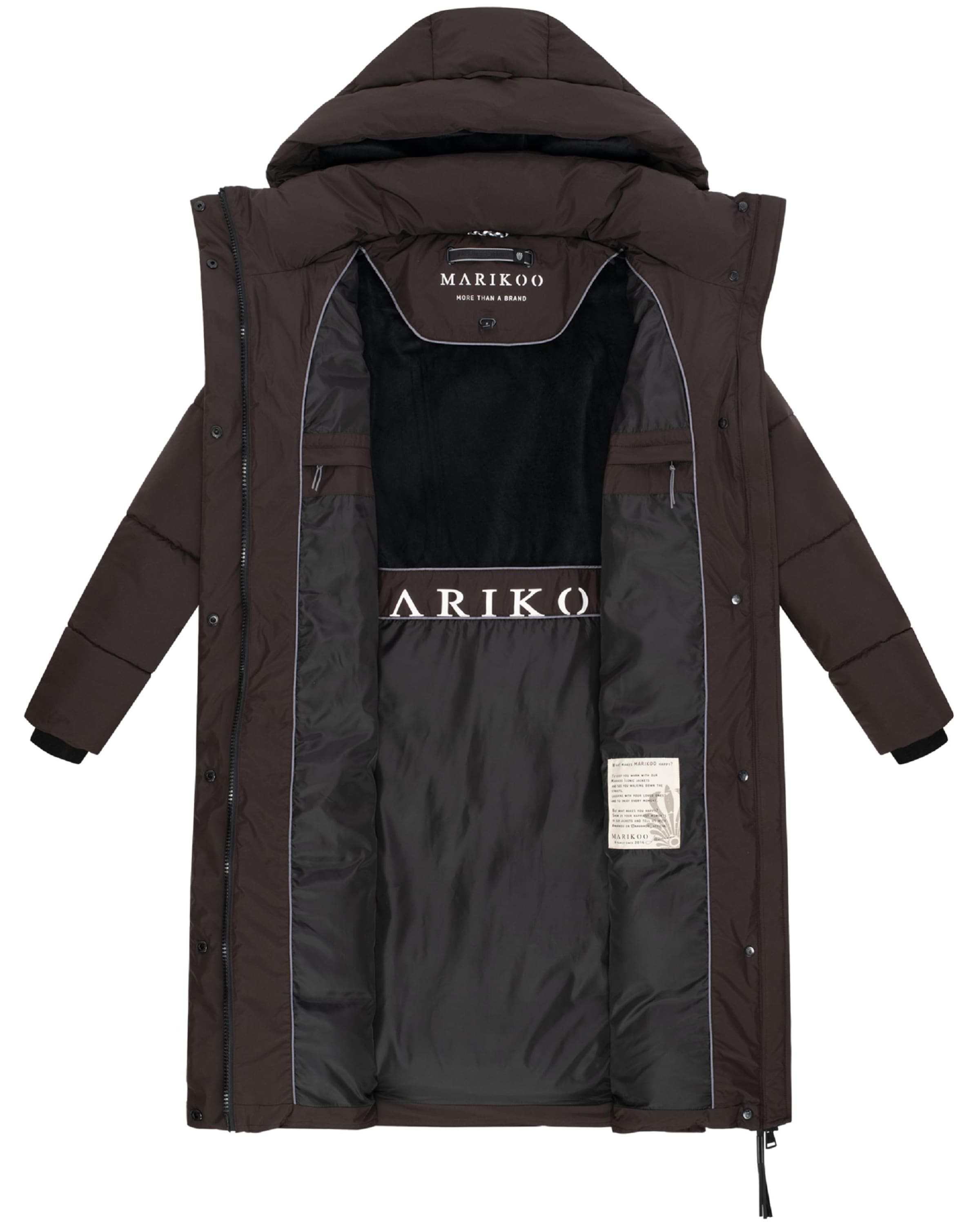 MARIKOO Winter Coat 'Chumanii XVI' in Brown