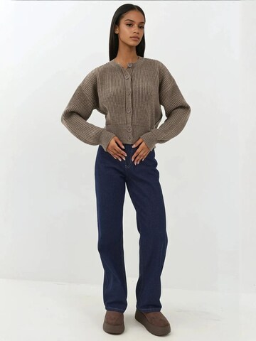 Hiccup Knit Cardigan in Brown