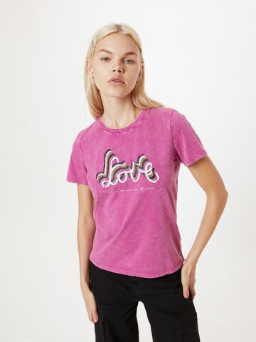 T-shirt GARCIA en rose : devant