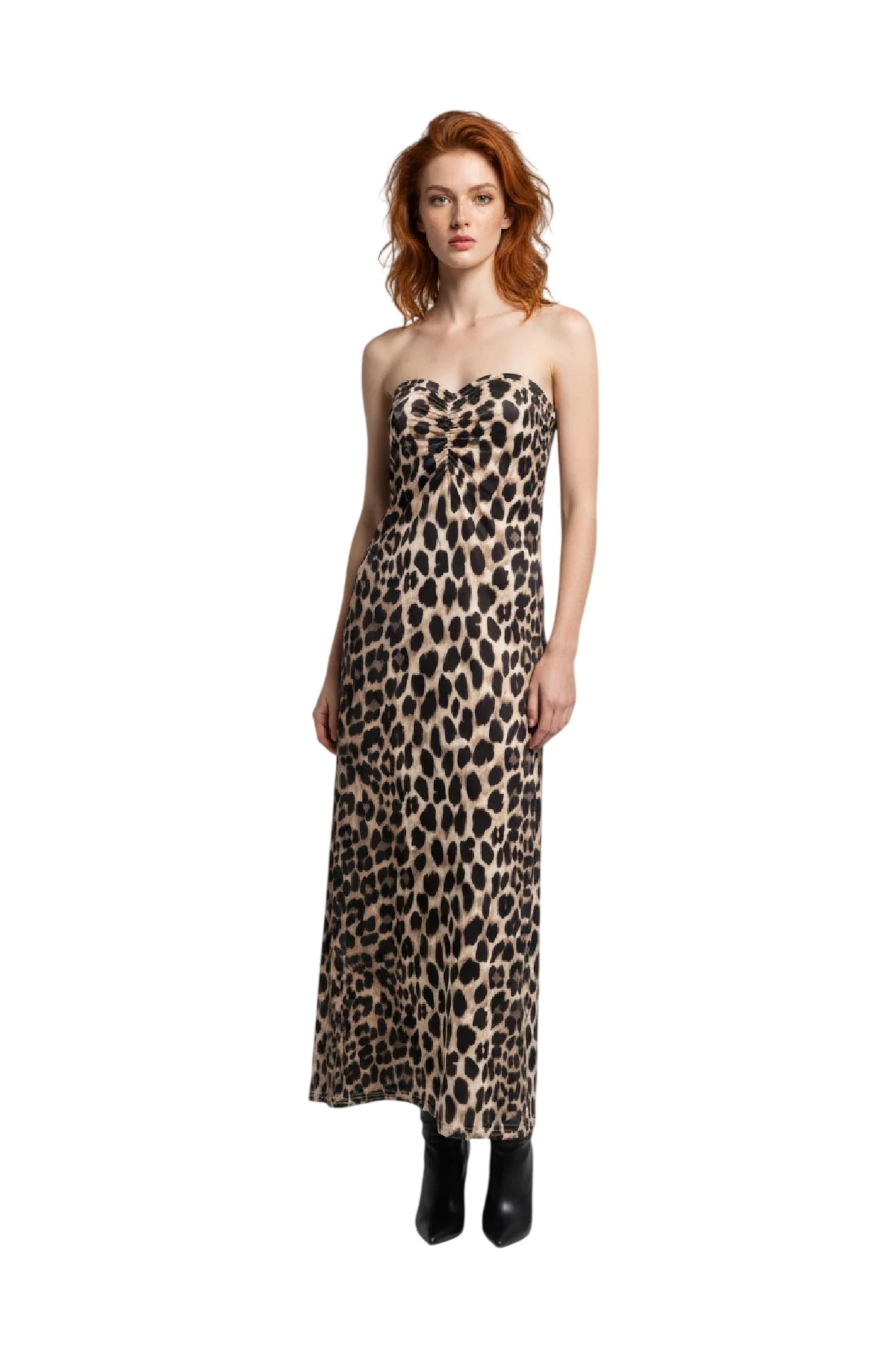 Alexa Dash Jurk in Beige: voorkant