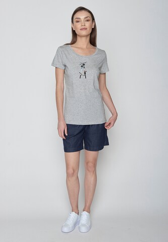 Maglietta 'Bike Romantic' di GREENBOMB in grigio