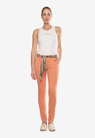 Le Temps Des Cerises Slim fit Jeans in Orange