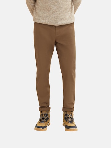 Regular Pantalon chino 'Travis' TOM TAILOR en beige : devant