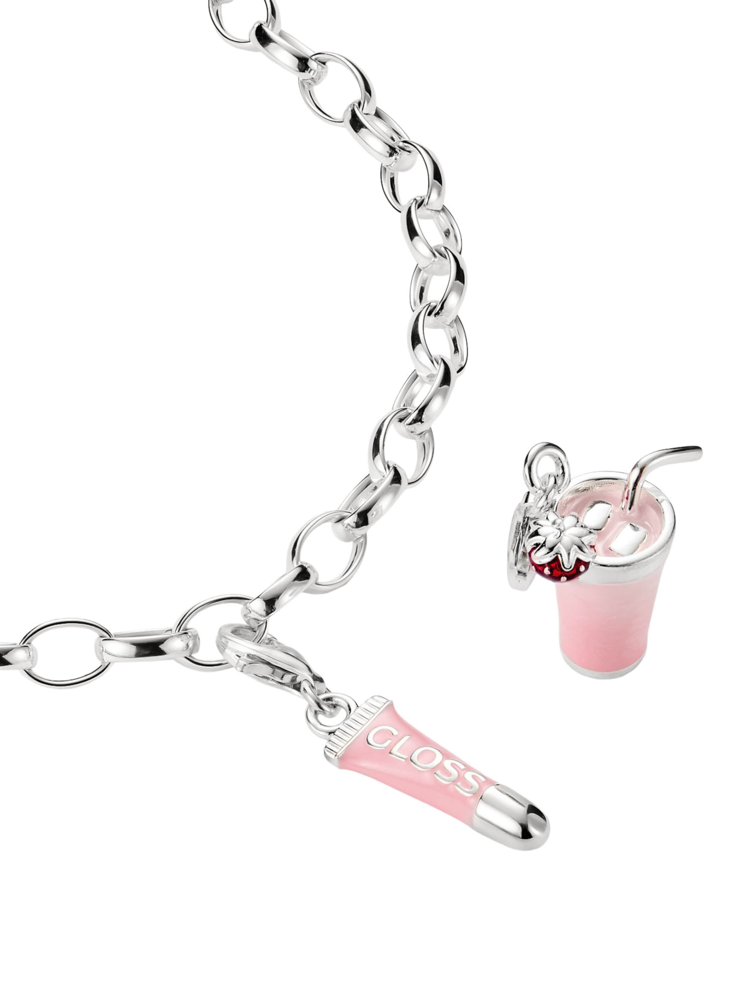 Thomas Sabo Pendant 'Pink Lipgloss' in Silver