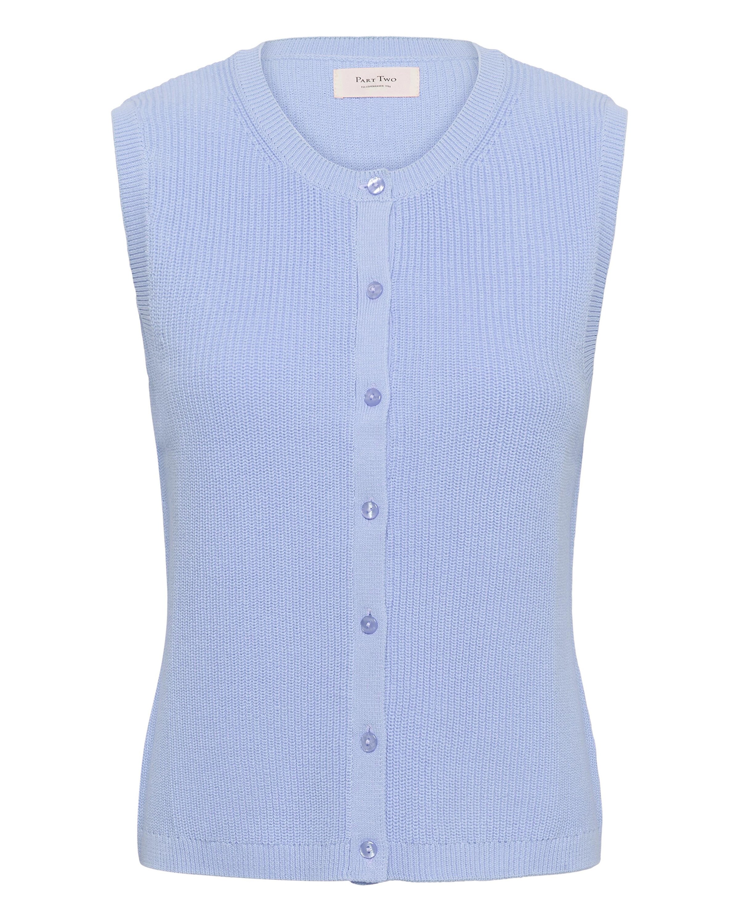 Part Two Strickweste 'PWGemma' in Blau: Vorderseite