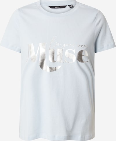 VERO MODA T-shirt en bleu pastel / gris argenté, Vue avec produit