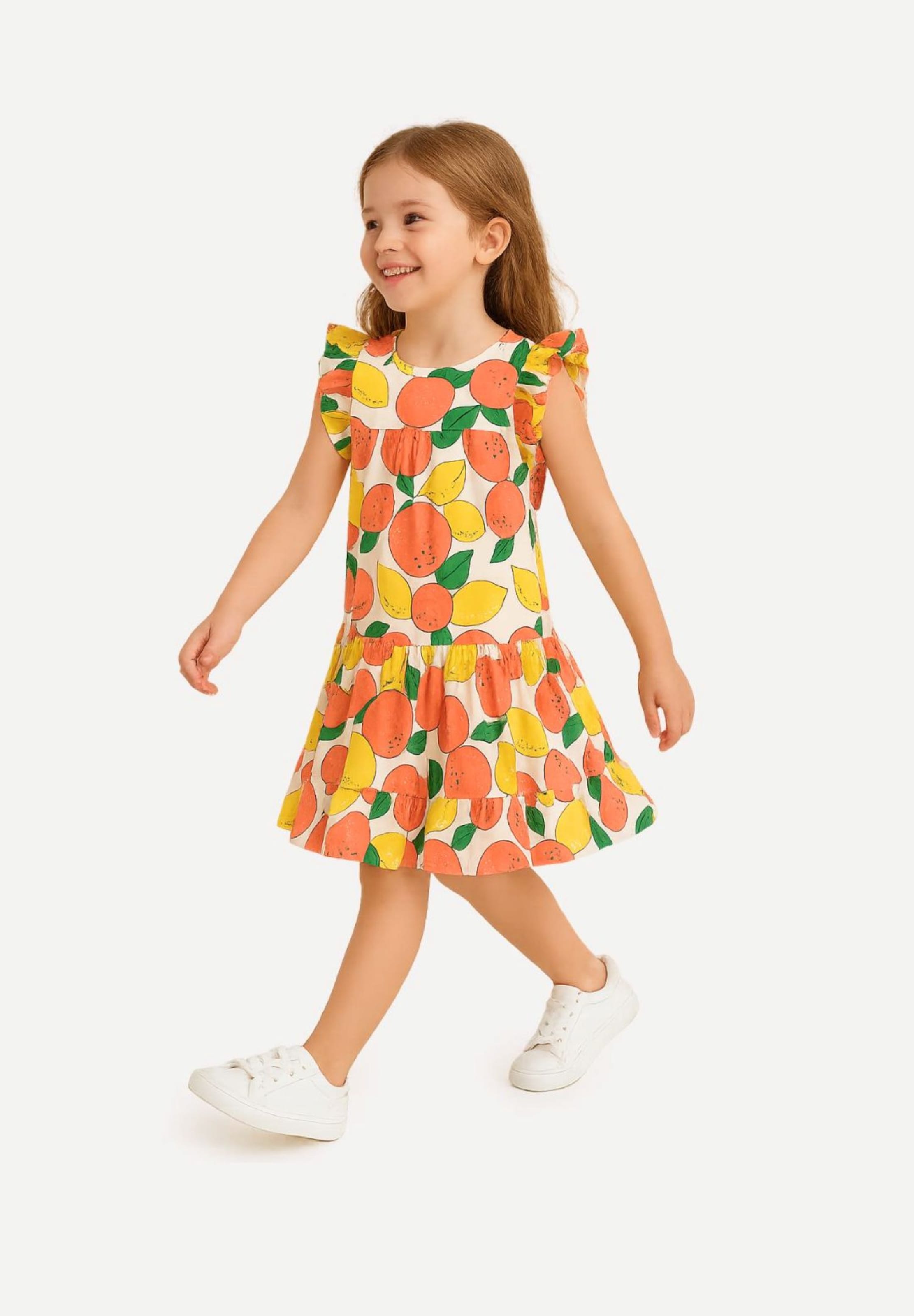 MINOTI Kleid 'FRILL' in Weiß: Vorderseite