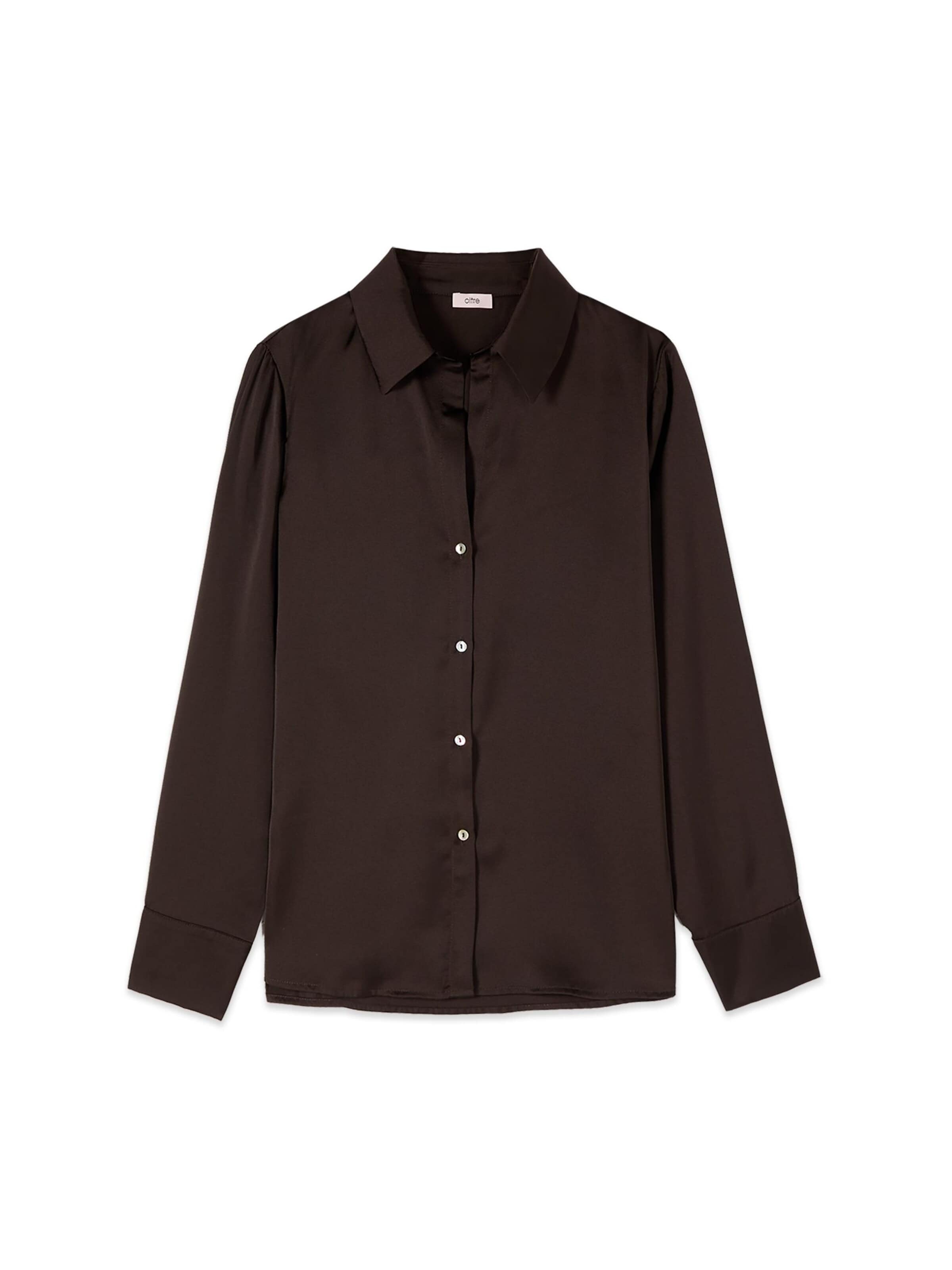 Camicia da donna di oltre in marrone: frontale