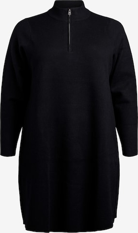 ZizziPletena haljina 'MZOE' - crna boja: prednji dio