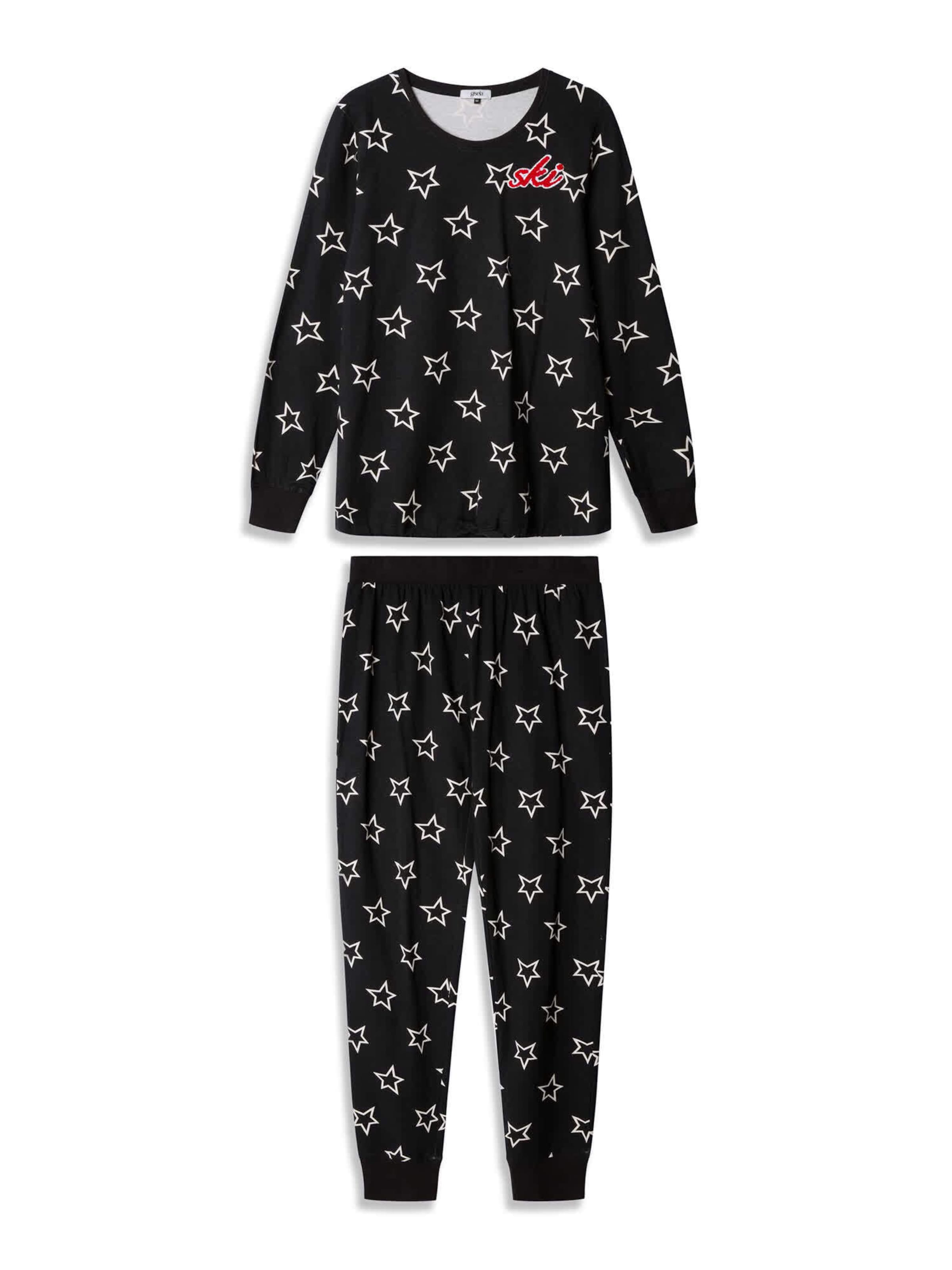 Gisela - Pijama en negro: frente