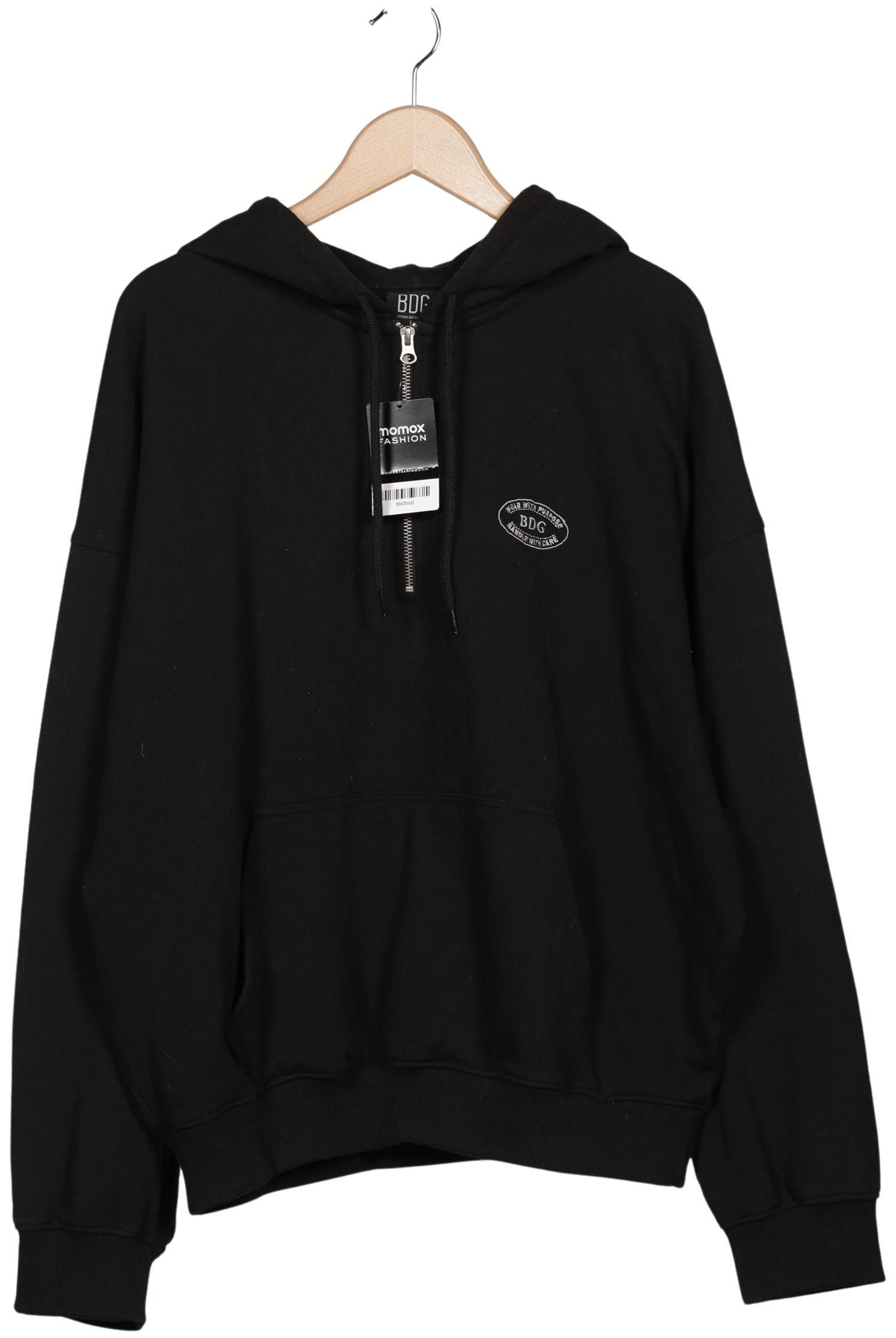 BDG Urban Outfitters Kapuzenpullover L in Schwarz: Vorderseite