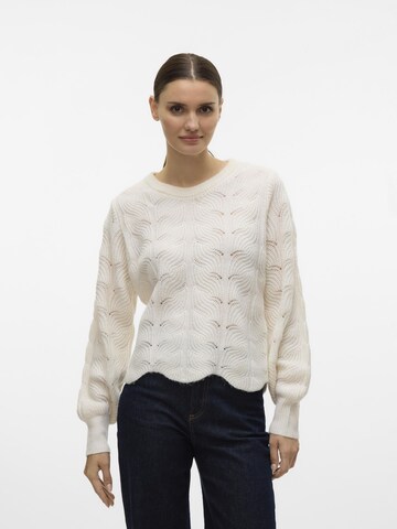 Pull-over VERO MODA en beige : devant