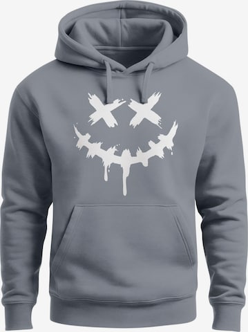 Neverless Sweatshirt 'Smile Face' in Grau: Vorderseite
