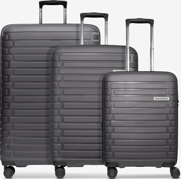 Pactastic Suitcase Set in Grey: front