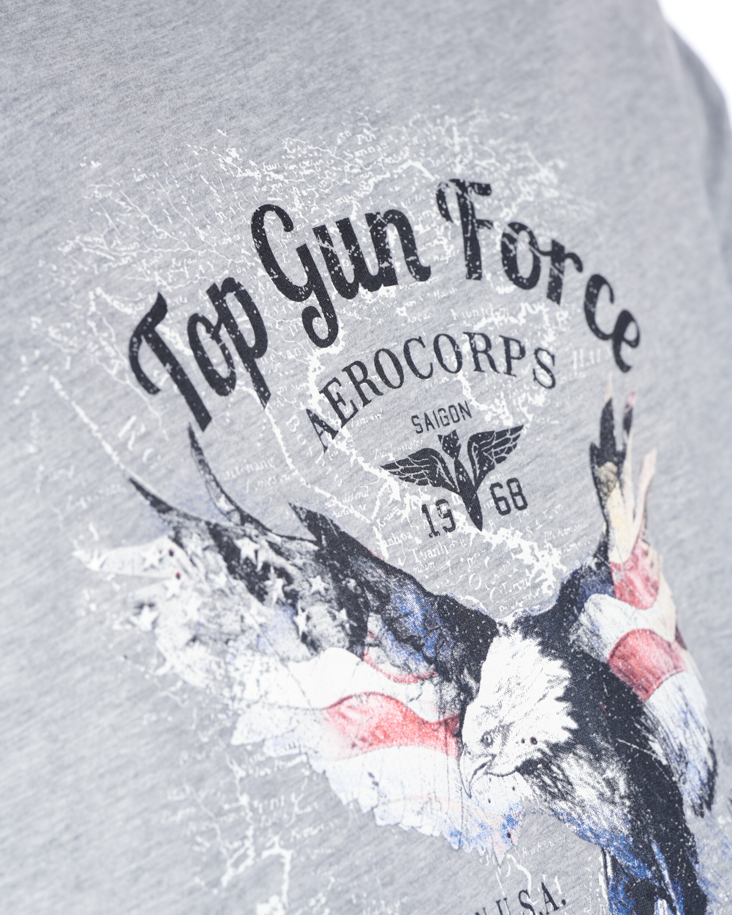 TOP GUN Shirt 'TG20213024' in Grijs