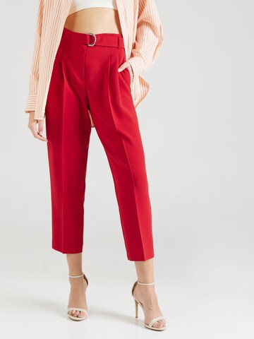 BOSS Tapered Pantalon 'Tapiah' in Rood: voorkant