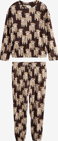 Next Pyjama in Braun: Vorderseite