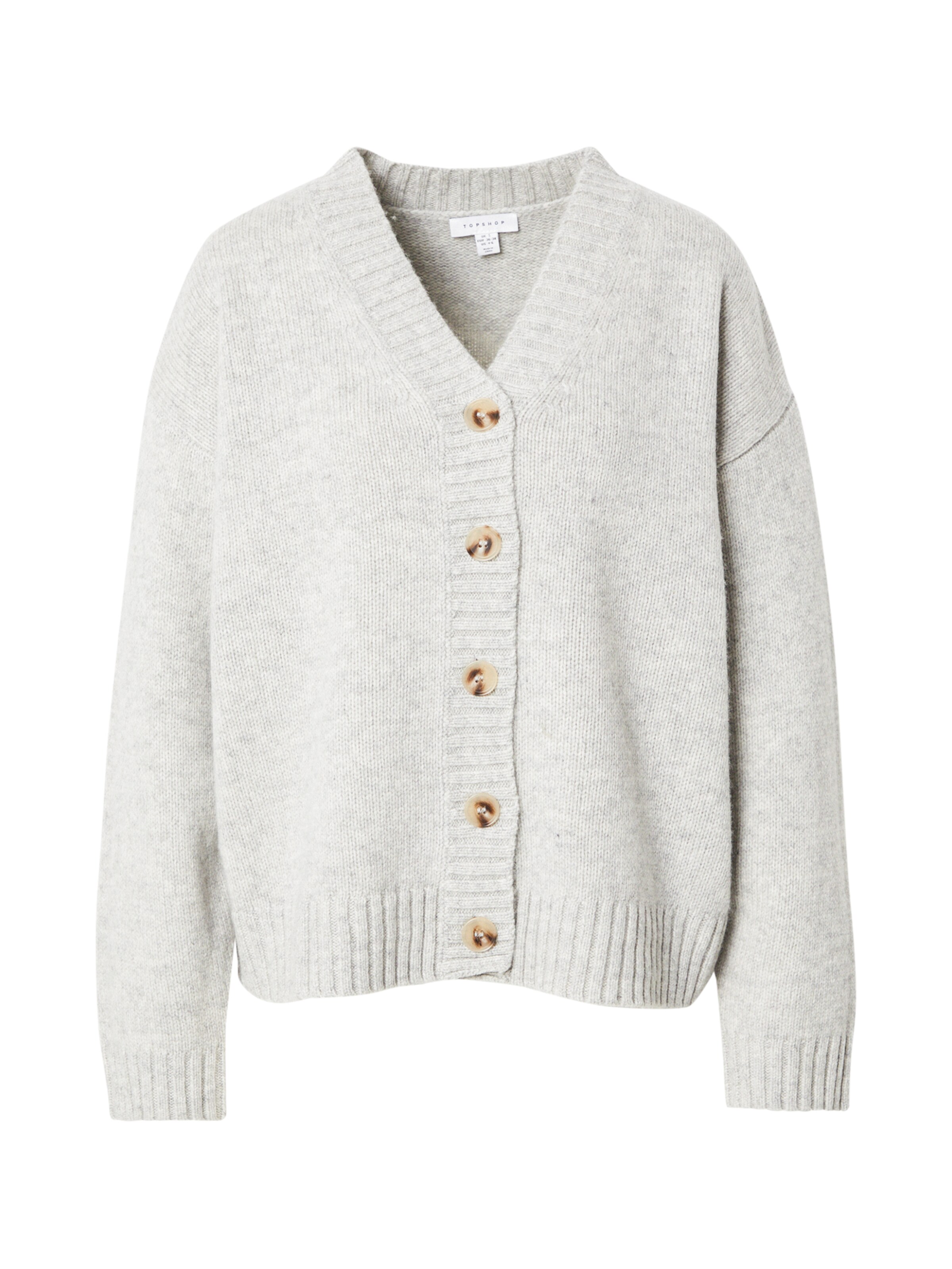 TOPSHOP Strickjacke in Grau: Vorderseite