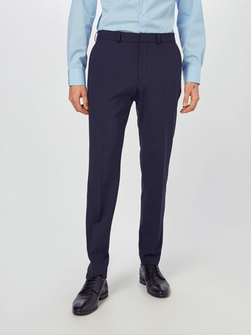 s.Oliver BLACK LABEL Slim fit Pleated Pants in Blue: front