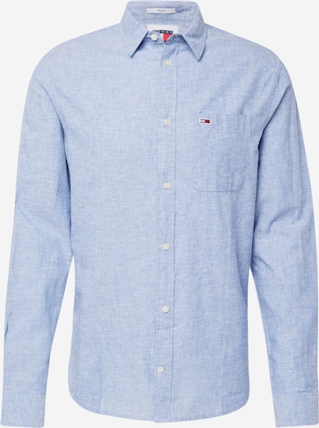 Tommy Jeans - Ajuste regular Camisa en azul: frente