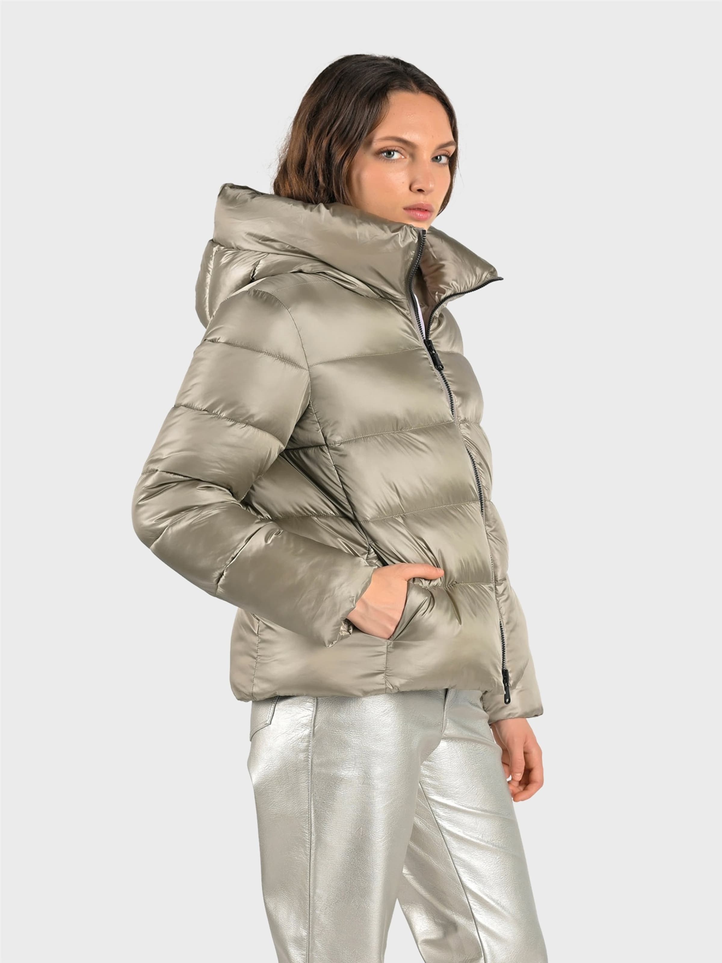 Canadian Classics Winterjas ' BRETON ' in Beige: voorkant