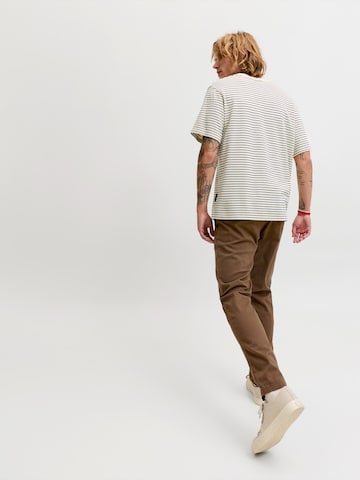 JACK & JONES Úzky strih Chino nohavice 'JPSTMARCO ADAM' - Hnedá