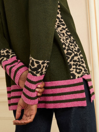 love & roses Jersey en XS en beige / caqui / rosa, Vista del producto
