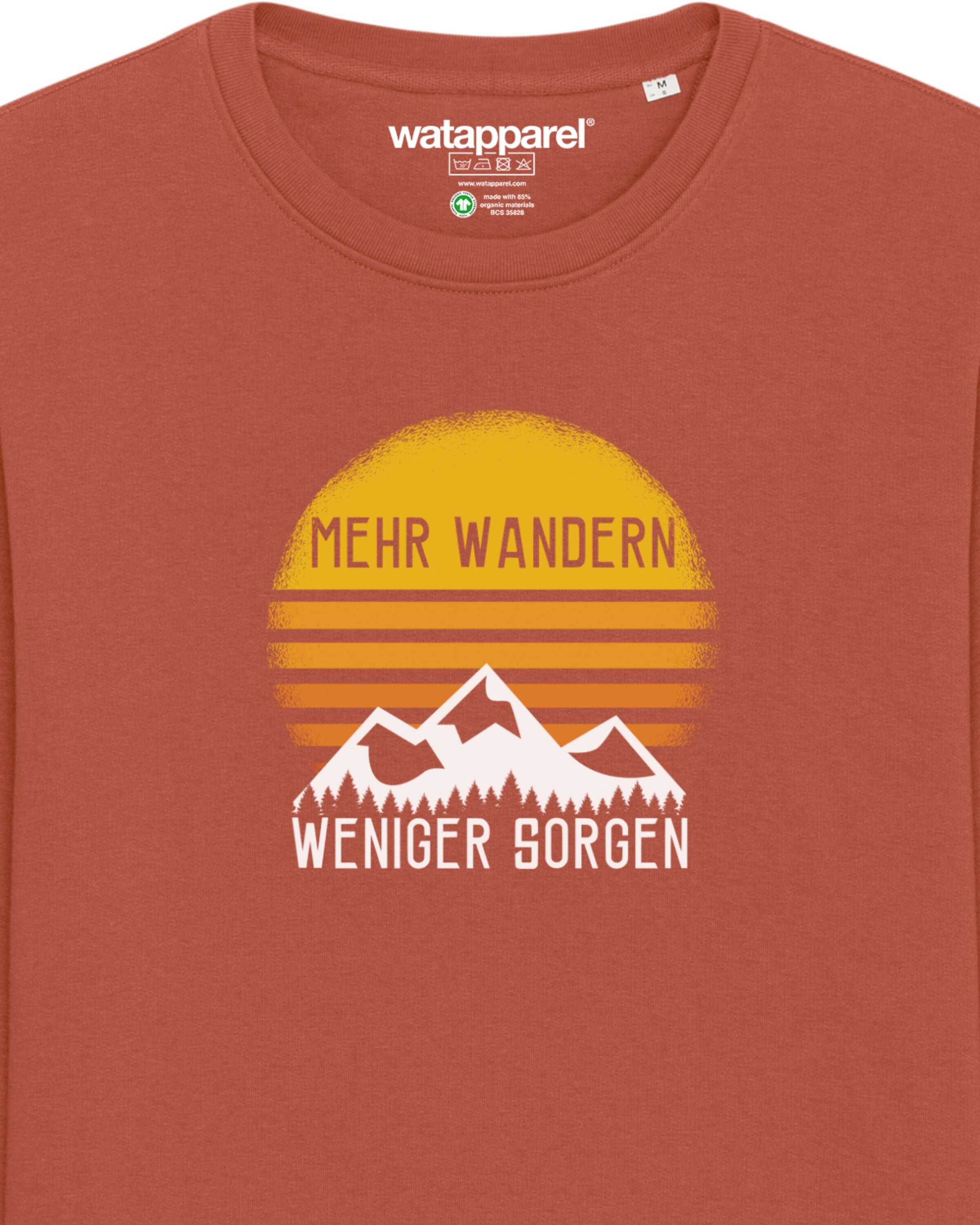 Sweat-shirt ' Mehr Wandern ' Watapparel en marron
