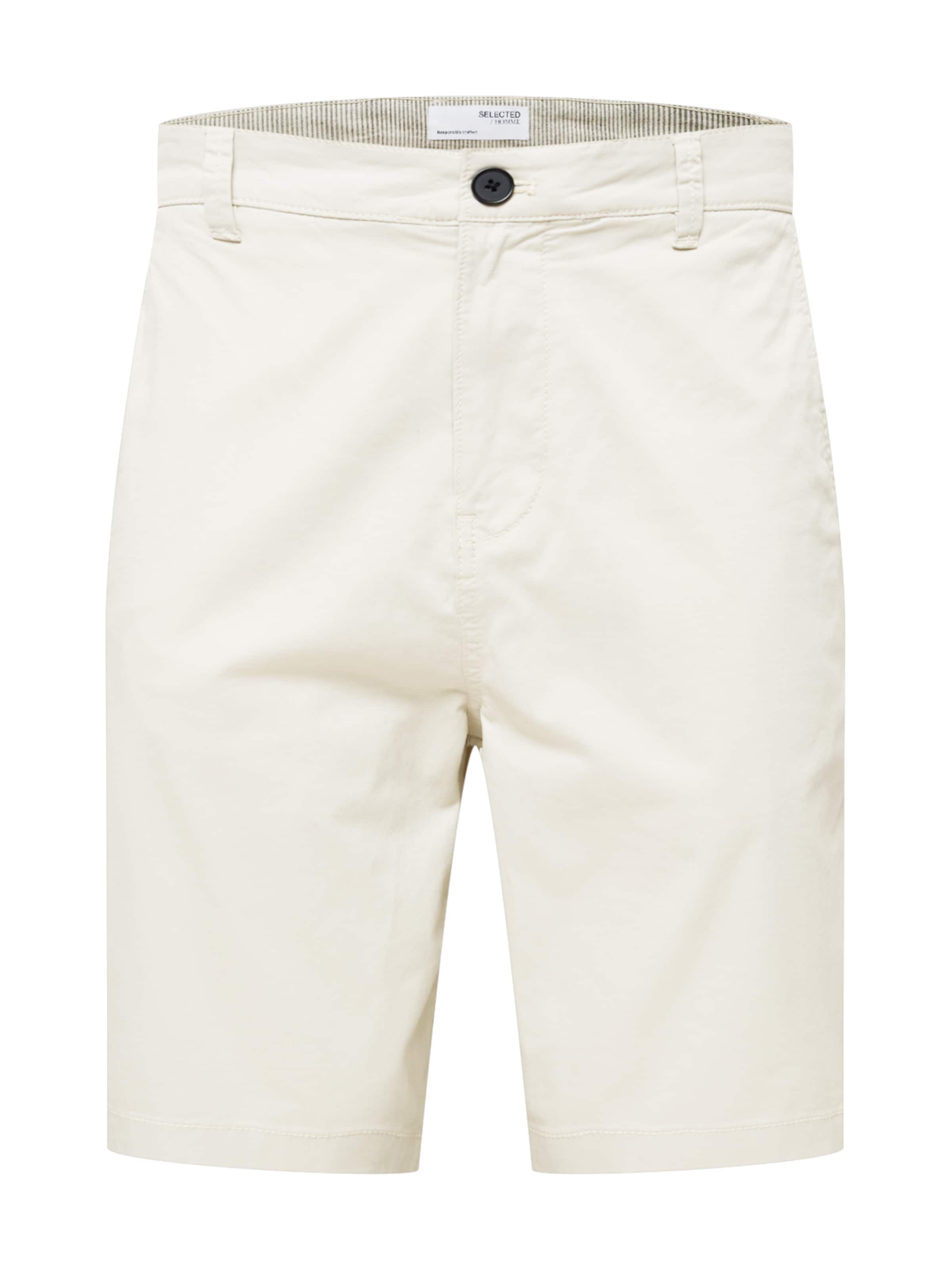 balts SELECTED Standarta Čino bikses: no priekšpuses