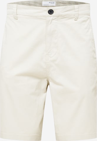 SELECTED HOMME Chino Pants in White: front