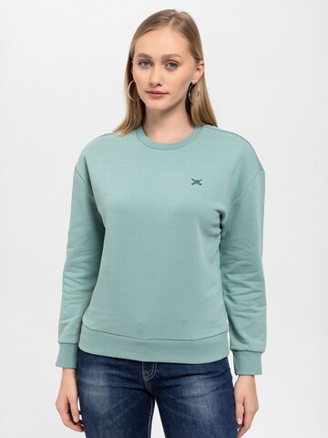 Sweat-shirt Antioch en vert : devant