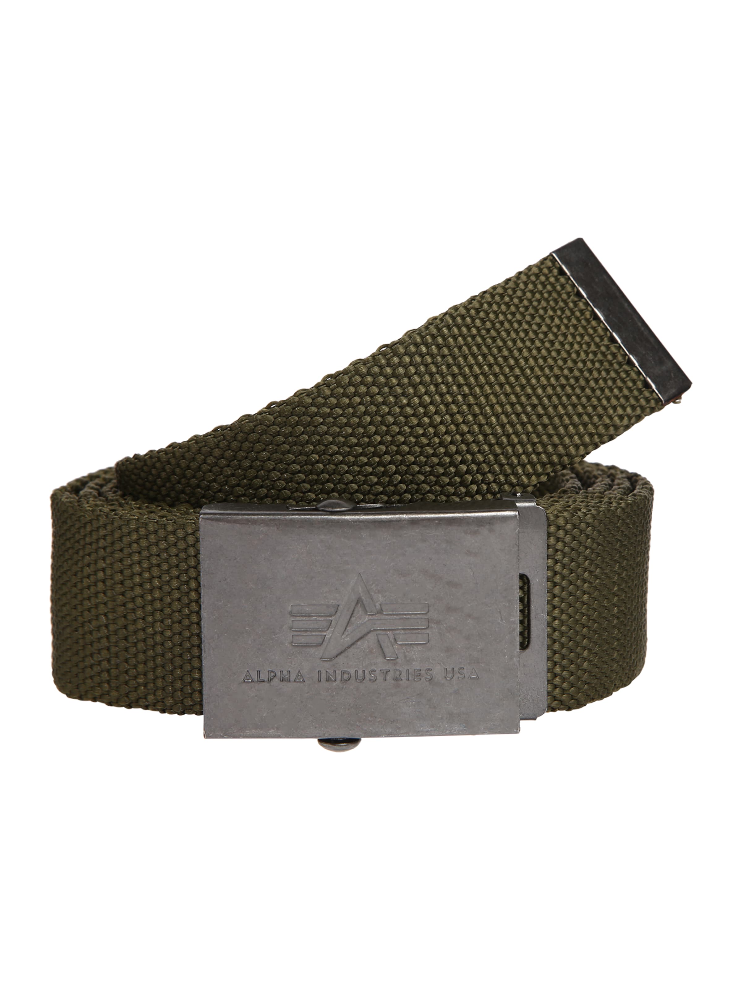 ALPHA INDUSTRIES Pasek w kolorze zielony: przód