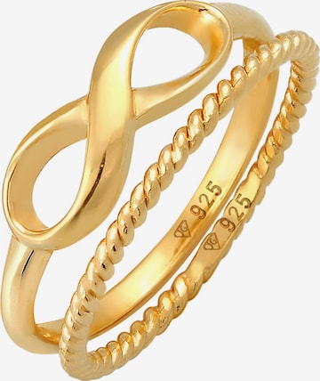 ELLI Ring Infinity, Twisted in Gold: predná strana