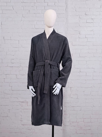 TOM TAILOR Long Bathrobe in Grey