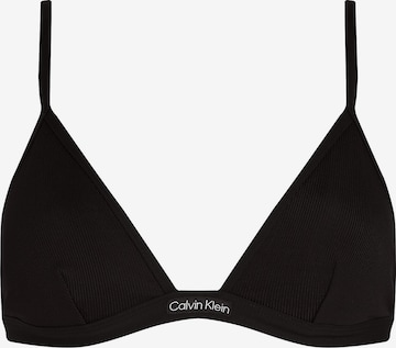 Hauts de bikini Calvin Klein Swimwear en noir : devant