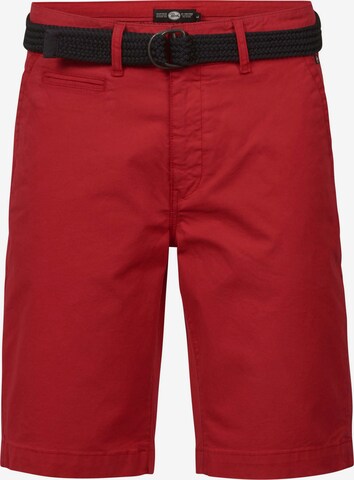 Petrol Industries Chino Pants in Red: front