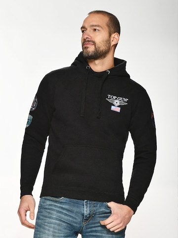 TOP GUN Sweatshirt in Zwart: voorkant